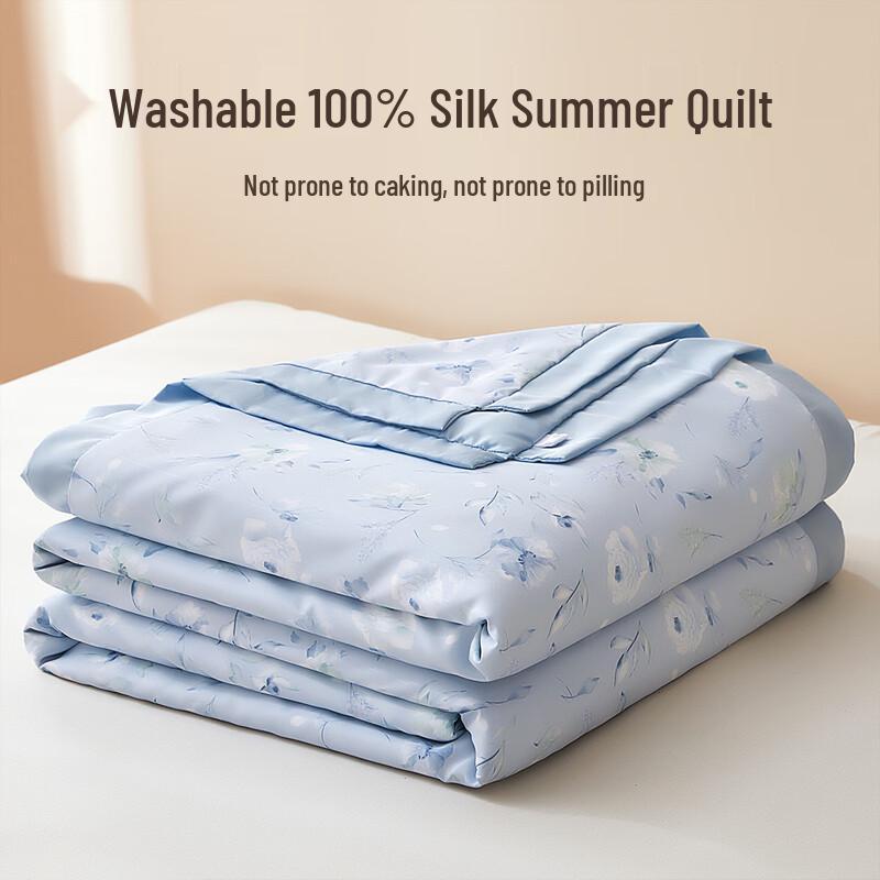 Duohaojia Washable 100% Silk Summer Comforter