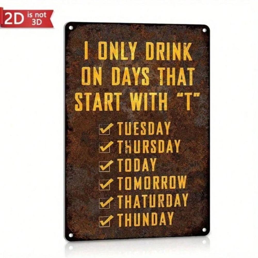 Funny Metal Poster 8x12 Inch for Bar, Beer Club, Man Cave, Garage, Home Wall Decor Gift