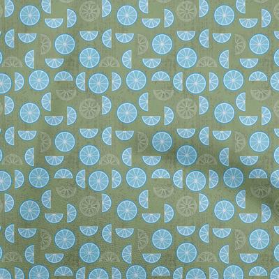 Cotton Flex Light Green Fabric Lemon Quilting Supplies Print Sewing Fabric By The Yard 40 Inch