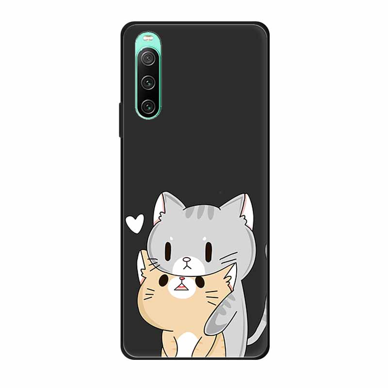 For Sony Xperia 10 IV Cases Soft TPU Silicone Cat Animal Phone Covers For Sony Xperia 1 IV Back Cases Funda for Xperia10IV 6.0''
