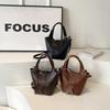 Chic High-end Bucket Handbag For Women In Black And Brown Perfect For Daily Use