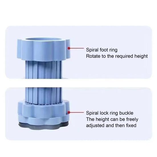 Yousheng 4Pcs Washing Machine Mat Universal Heightening Pads Easy Installation Anti-Vibration Shock Absorbing Washer Dryer Foot Pads