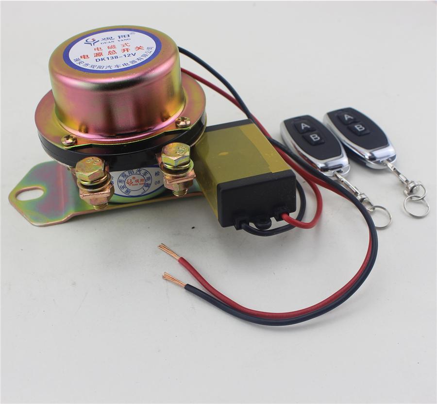 Universal 12V Car Battery Switch 2Pcs Wireless Remote Control Manual Control Dis