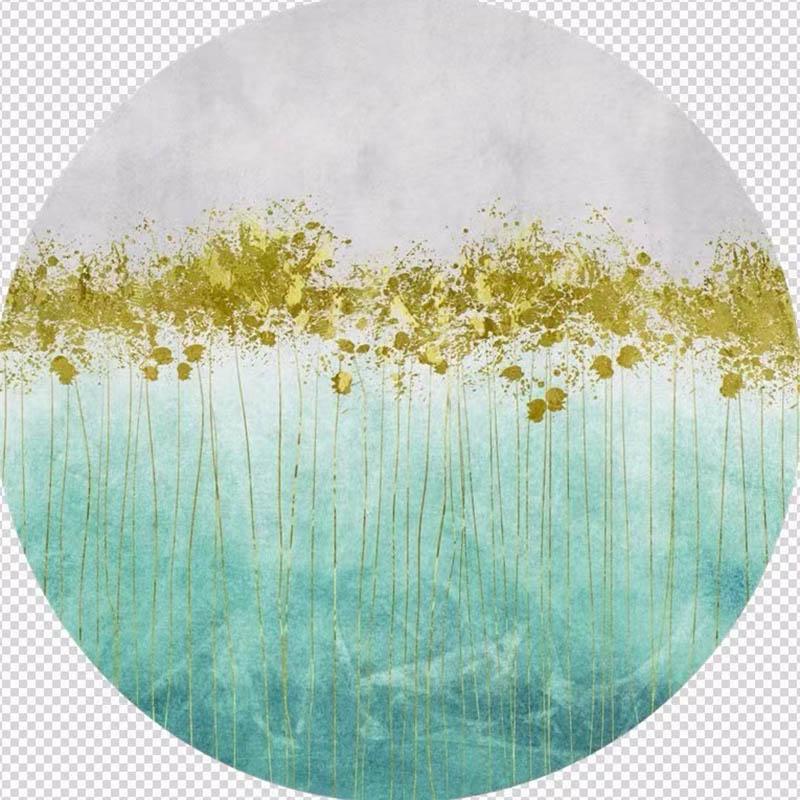 Covor rotund Sufragerie Dormitor Pat Tensiune Acasă Tampă de pământ Spălare cu apă Geturn Covoraș Diametru 80/100 / 120cm