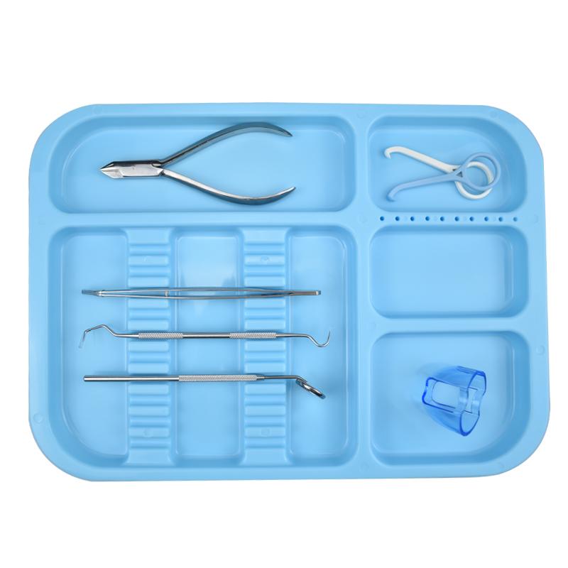 Dental Instruments Separate Tray Split Segregated Placed Trays Plastic Storage Tray Clinic Lab Equipment