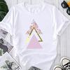 Women's Casual Summer T-Shirt with Floral Abstract Geometric Print