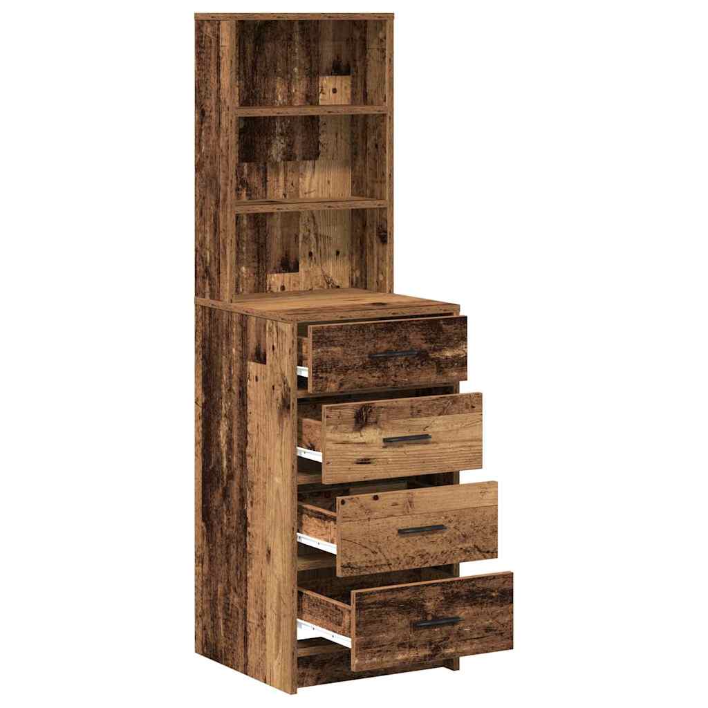Highboard with Drawers Reclaimed Wood Look 40 x 41 x 135 cm Engineered Wood
