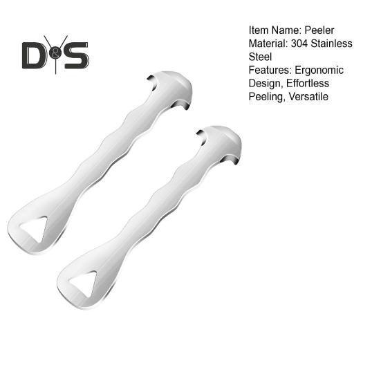 Orangenschäler, leicht zu schälen, Zitrusschäler, Edelstahl, dreieckige Klinge, Zickzack-Schaufel, Schälgerät für Orangen, Zitronen, Grapefruits