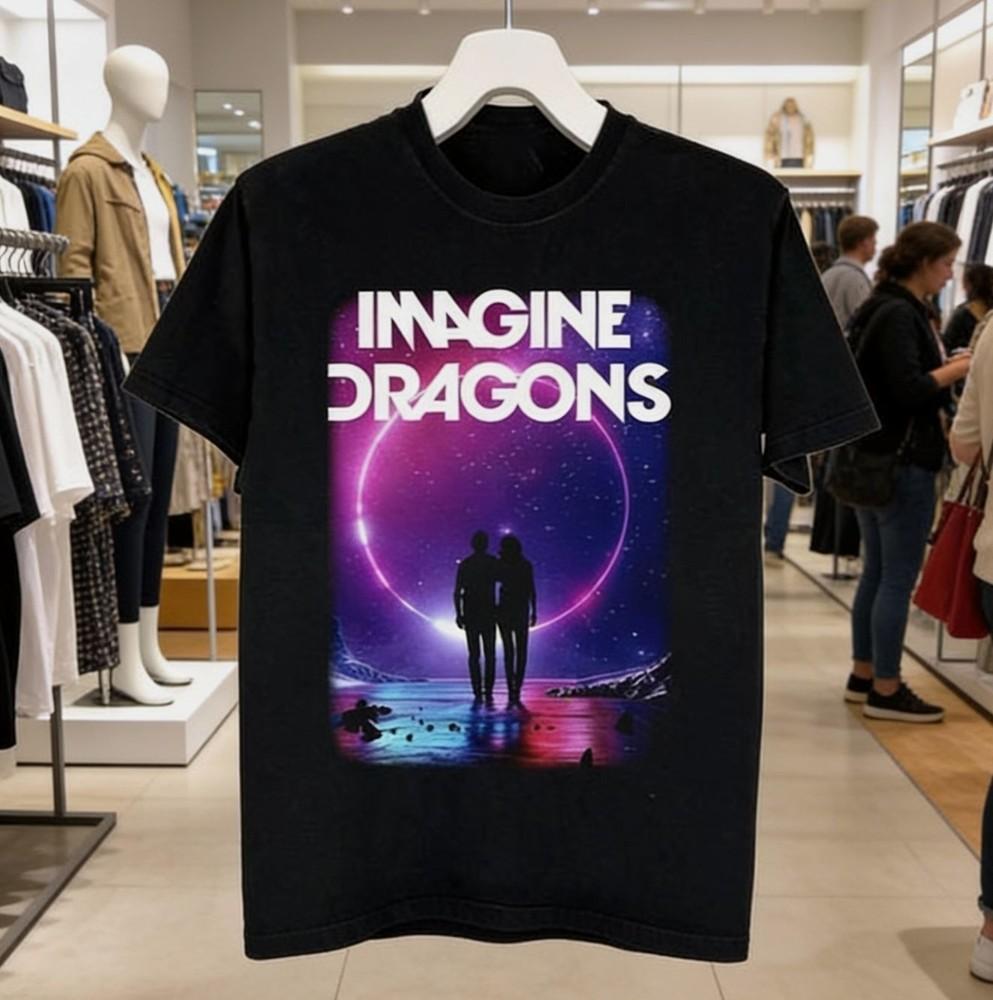 Imagine Dragons Band Black 100% Cotton Shirt Unisex Unisex T-Shirt L