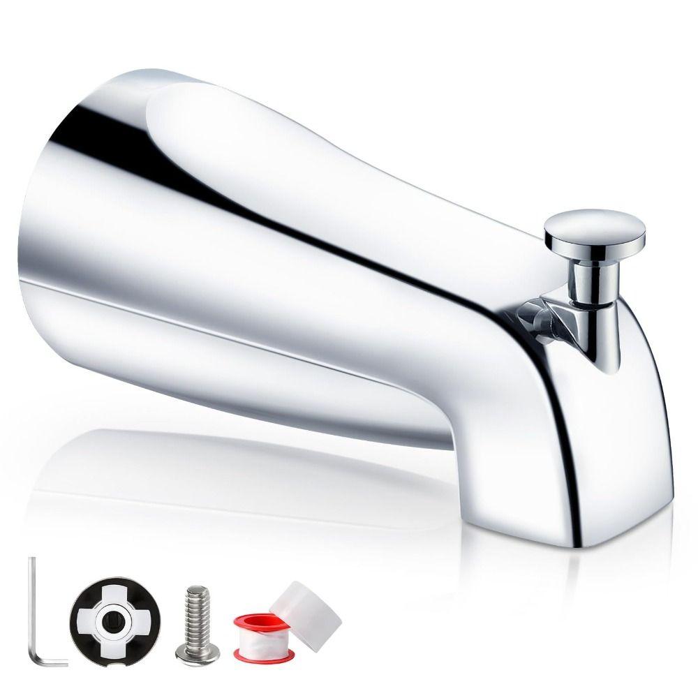 Durable Bathtub Faucet Spout Zinc Zinc Zinc Alloy Pull Type Faucet Diverter Faucet Easy Installation