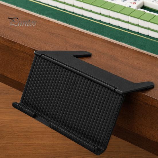 Mahjong Card Storage Rack Holder for Table, Under-Mat Slide-in Stand, 3D Printed Angled Viewing Display American Low Profile