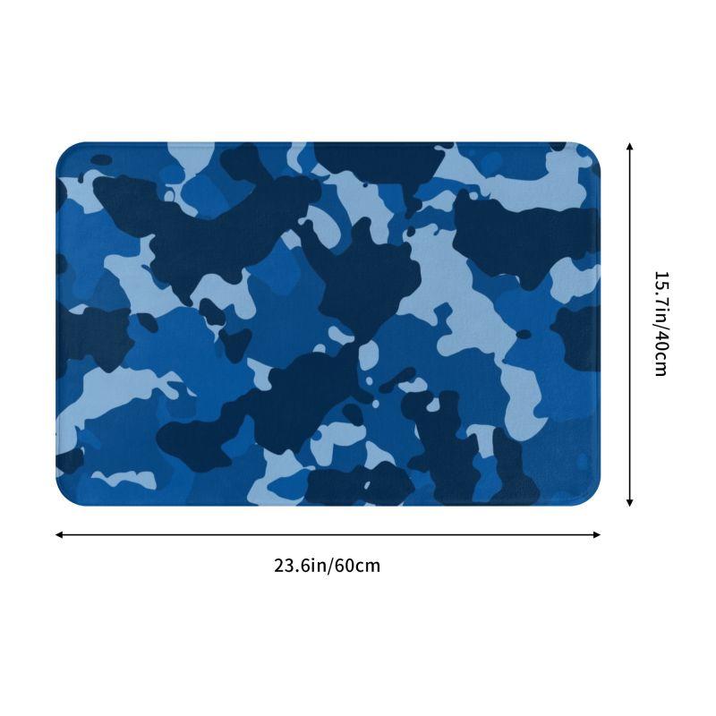 Custom Camouflage Army Air Force Blue Doormat Mat Anti-Slip Military Camo Bathroom Kitchen Garden Rug Carpet 40*60cm