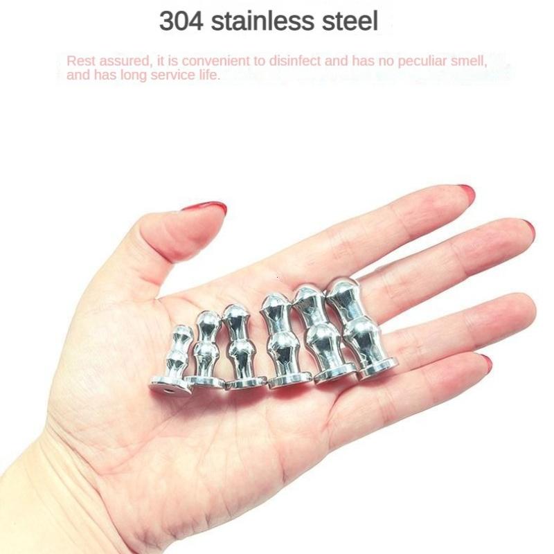 6 veľkostí Nerezový dutý uretálny dilatátor Katéter Gay Konské oko Stimulovať Sexuálna hračka 18+ Muži Penis Plug Zaviesť Uretra Korálky