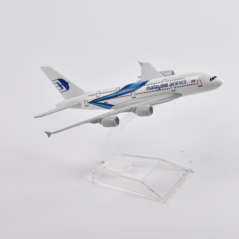 Maßstab 1/400 Malaysia Airlines Airbus A380 Flugzeugmodell Flugzeug Diecast Metall Flugzeuge