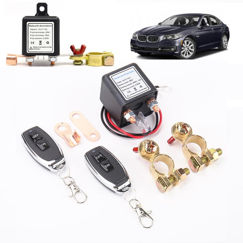 Zdalny automatyczny wyłącznik odłącznik akumulatora 12V 200A 2x pilot
