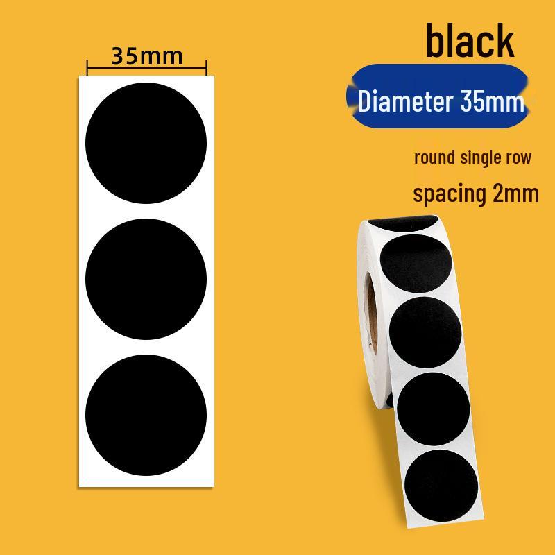 

Папір для самоклеючих етикеток зі штрих-кодом з кольоровим покриттям - Круглі наліпки різних розмірів