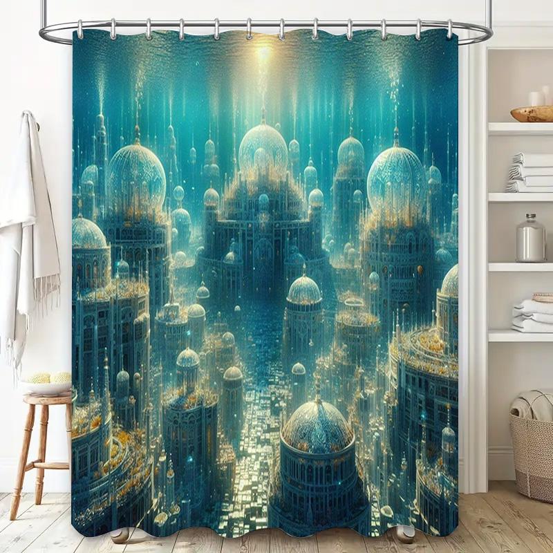 Luxury City Scene Shower Curtain Waterproof Fabric Decorative Bathroom Liner for Home Decoration In Bathrooms Toilets On AliExpr