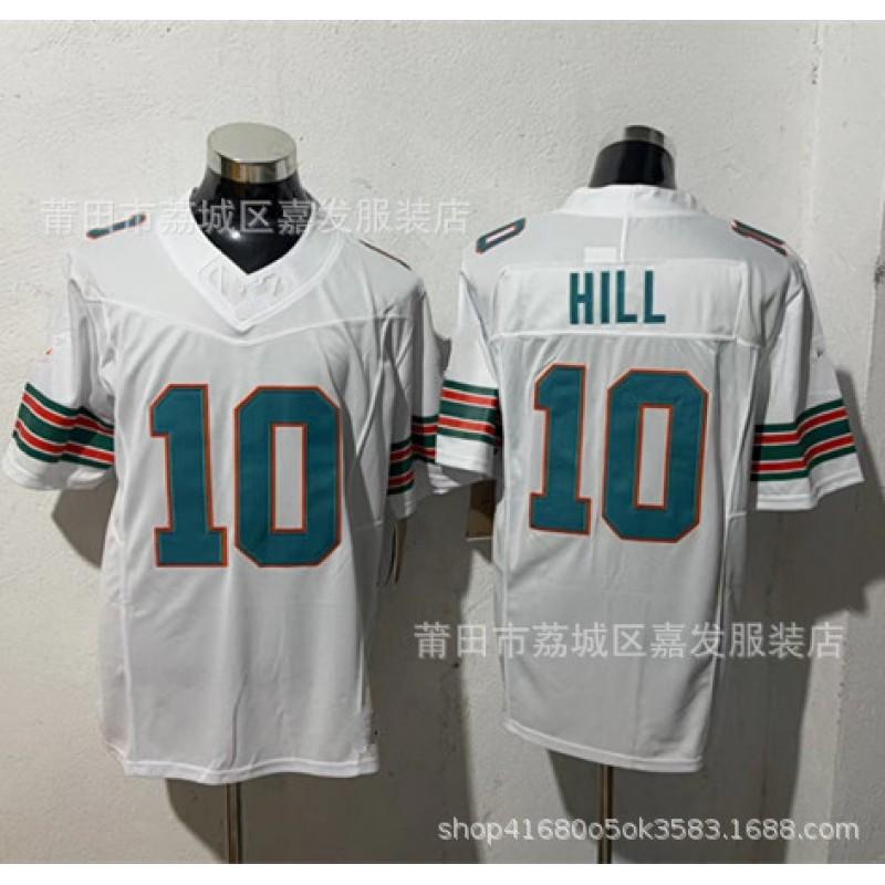 Miami Dolphins Retro NFL Football Jersey Jaylen Waddle 17 Legend 3rd Gen Cotton Mens Sports Fan Apparel