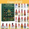 Calendar Advent de Crăciun Sticlă de Tequila Cu Decorațiuni Plate Acrilice Pentru Schimb de Cadouri de Sărbători