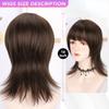 16 Inch Straight Bangs Wig Fiber Synthetic Wig Heat-resistant Non-Glare Natural Cosplay Hairpiece For Women Daily Use Korean Fashion