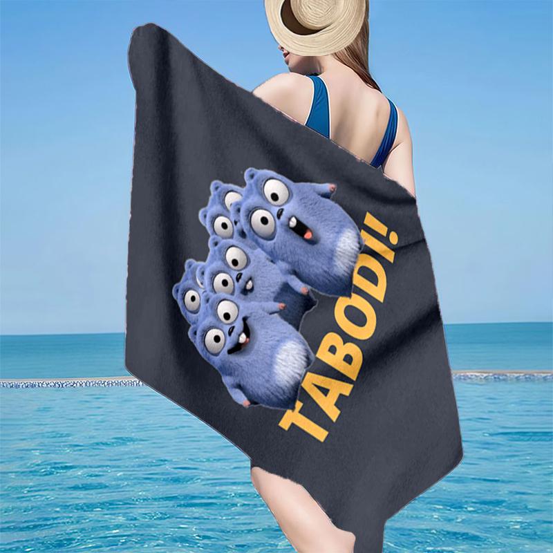 Bear And Blue Critter Adventure Beach Towel, Super Soft Microfiber, Gift for Her/Him, Birthday, for Pool, Beach, Travel, Home Decor Fan gifts
