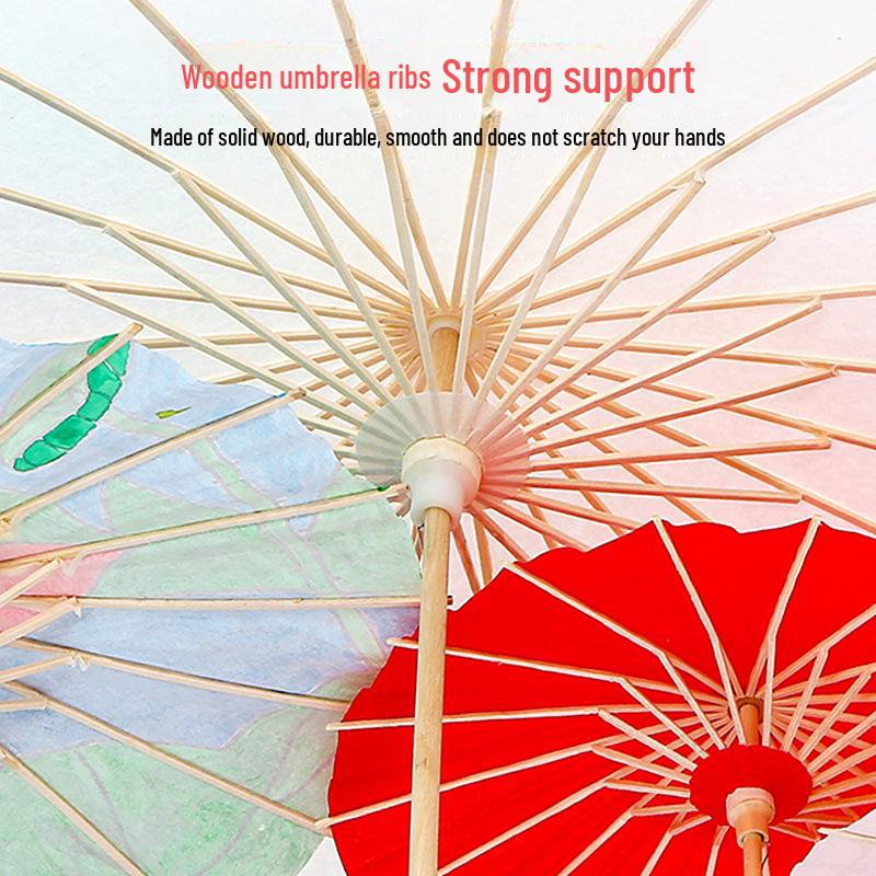 DIY Handbemalter weißer Papierschirm für Kinder – Chinesischer antiker Stil, Bastelaktivität für den Kindergarten