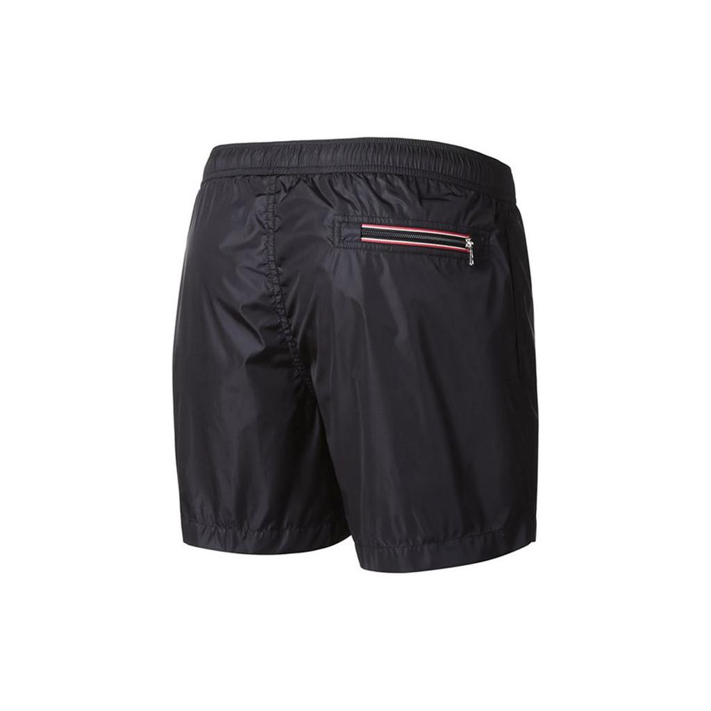 Moncler Fiber Drawstring Loose Swimming Casual Shorts Men Shorts Dark-Blue 2C7080053326743