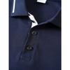 Polo casual sportiva da uomo in jacquard con colletto rovesciato e maniche corte