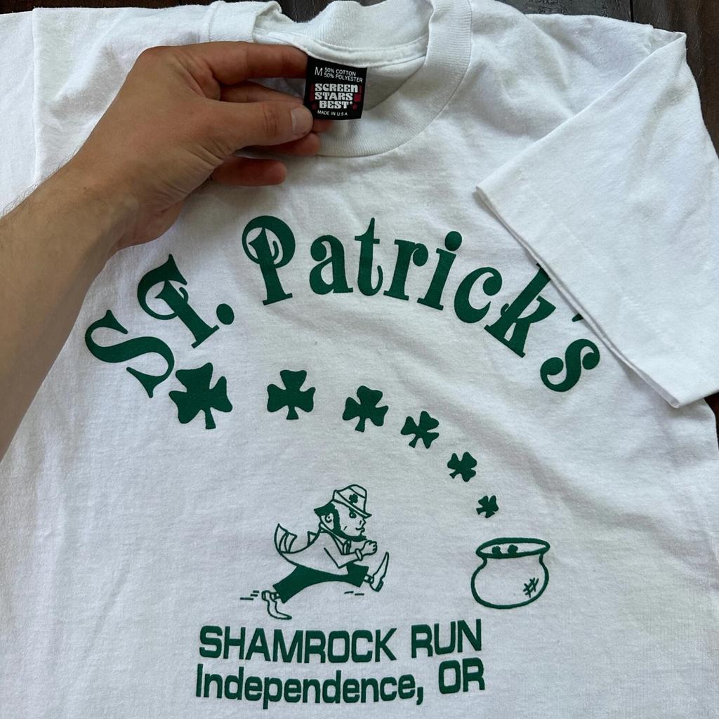 Independence Oregon Vintage T-shirt 80-tal Shamrock Run St Patricks Screen Stars