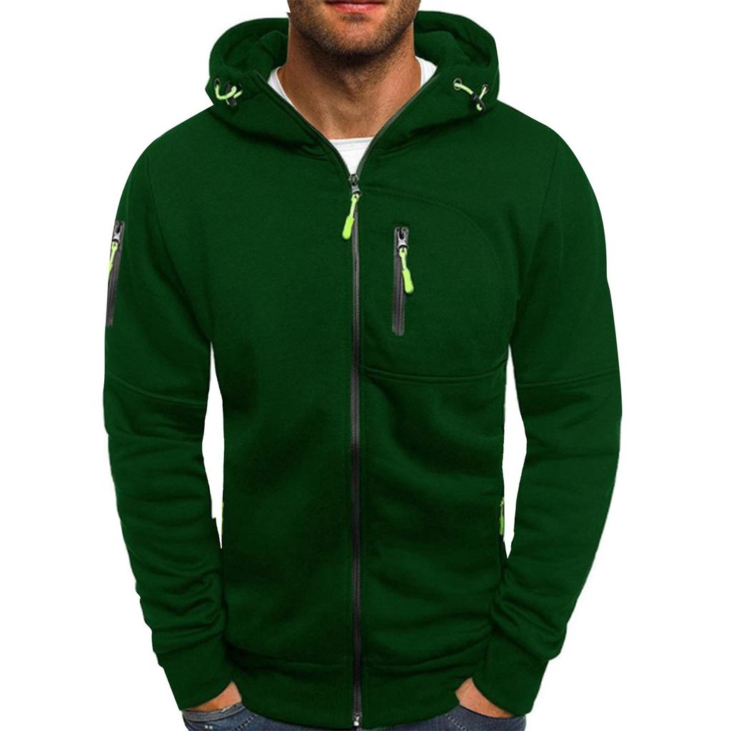 Män Casual Camouflage Sport Sweatshirt Långärmad dragkedja Hooded Jacket Coat