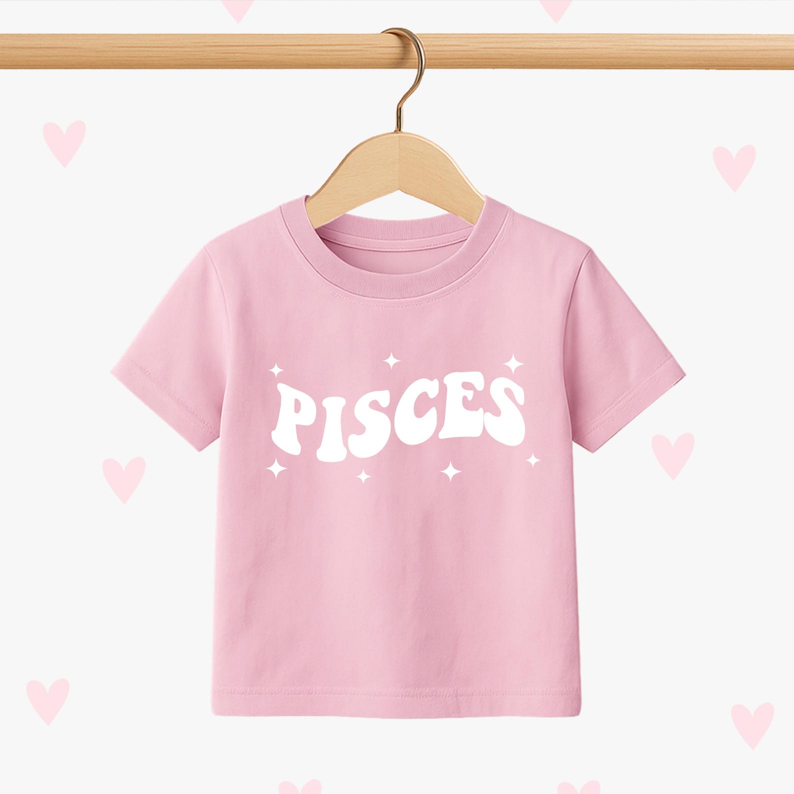 Pisces Kids T-shirt, Zodiac Sign Gifts, Personalised Astrology Tee 140