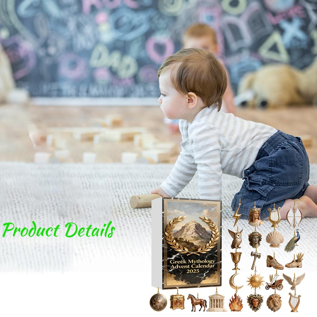 2D Flat Acrylic Mystery Box 24pcs Pendant With Airplane Box Funny Christmas Countdown Calendar