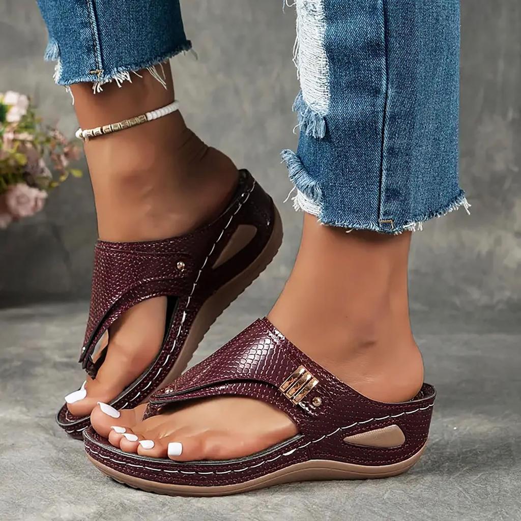 Flip Flop Heels Sandals For Women Flip Flops For Ladies Summer Wedges Shoes Women Slippers Bohemian Sandals Fashion Talons Femme