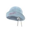 Korean Style Denim Fishing Cap Large Brim Foldable Bow Tie Hat Face Slimming Fashionable Sun Protection Retro Bucket Hat