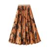 2026 Spring/Summer European-American High-End Retro Pleated A-Line Maxi Skirt D9908