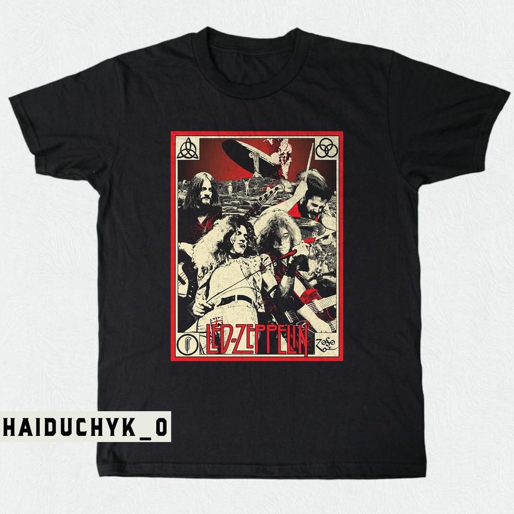 LED ZEPPELIN Rockband Unisex Schwarzes T-Shirt Größe S-5XL Unisex T-Shirt