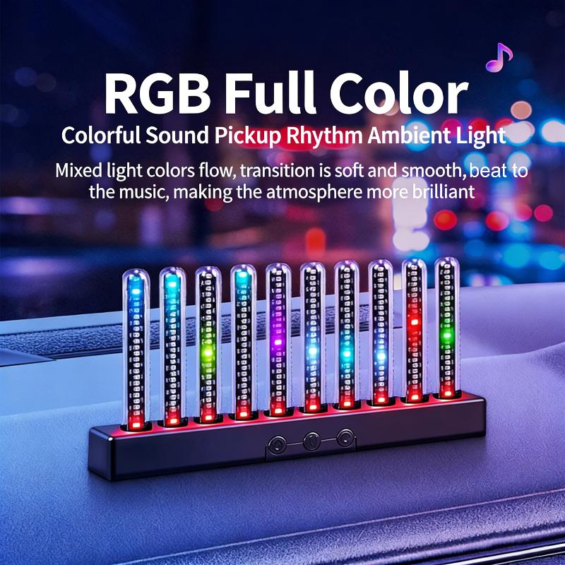 Sound Activated RGB Ambient Light Dynamic Gradient LED Strip for Car Interior Home Party Room Decor