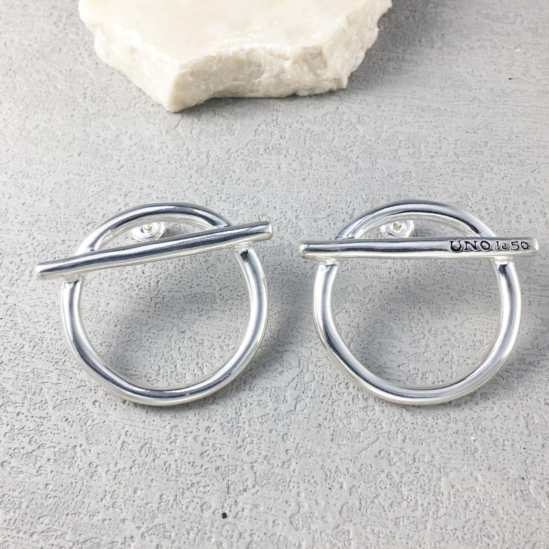 2024 Best-Selling Silver Plated Antiqued Earrings by UNOde50 - Expert Craftsmanship, Popular in Europe and America Electroplated
