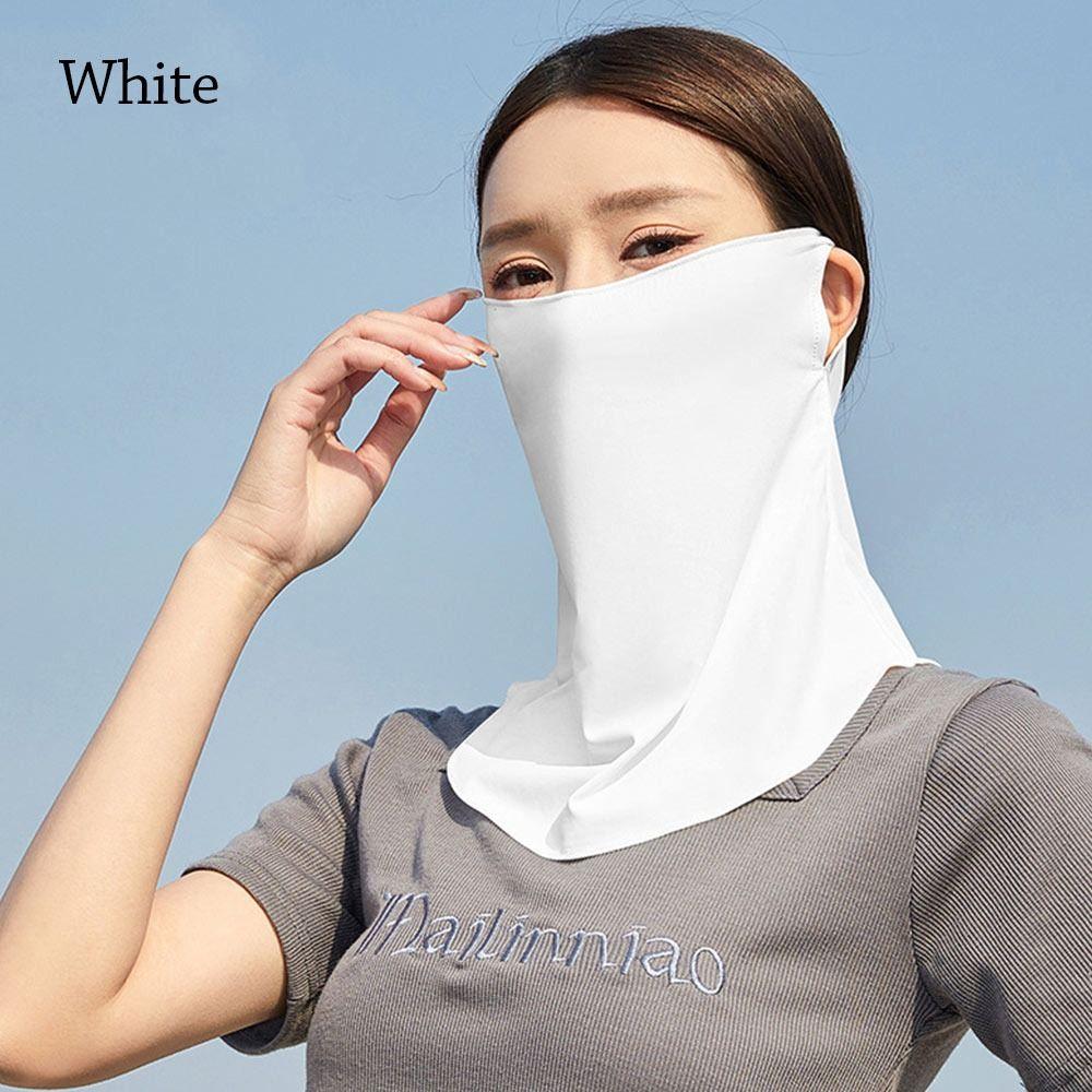 

UV Protection Full Face Mask Breathable Motorcycle Scarf Fashion Bike Mask Outdoor Sport білий