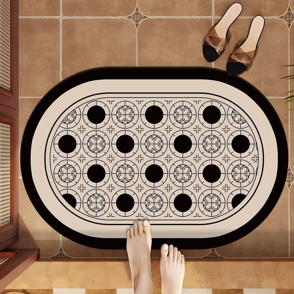 Bathroom Carpet Absorbent Floor Mat Anti Slip Floor Mat Entrance Dirt Resistant Mat