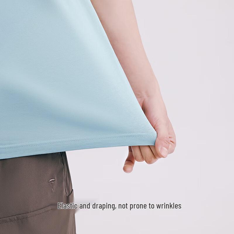 Sankiang Men's Pure Cotton Round Neck Short Sleeve T-Shirt