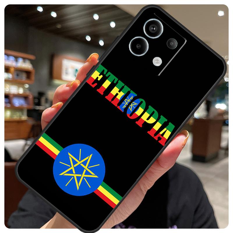 Ethiopia Flag Case For Xiaomi Redmi Note 13 12 9 10 11 14 15 Pro Plus Cover For Redmi 14C 10C 12C 13C 15 C