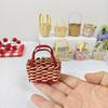 1Pcs Storage Basket Scene Props Dollhouse Mini Woven Flower Basket Carrying Basket Miniature Model Daily Necessities Decor