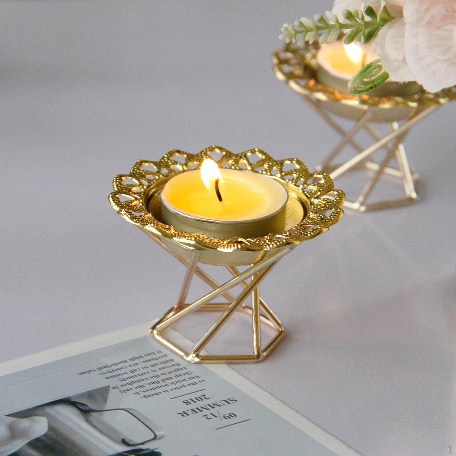 

Metal Tealight Candle Holder Table Decor Candelabra Centerpieces Christmas Candlestick