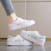 Fashion Women Running Shoes Spring Autumn Fashion White Breathable Embroidered Flower Lace-Up Casual Sneakers Zapatos De Mujer