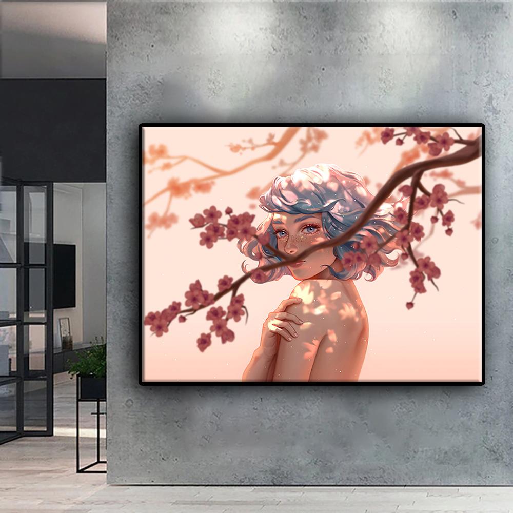 DIY 5D Diamond Painting Cartoon Girl Avatar Cross Stitch Kit Full Drill Embroidery Mosaic Art Picture of Rhinestones Gift