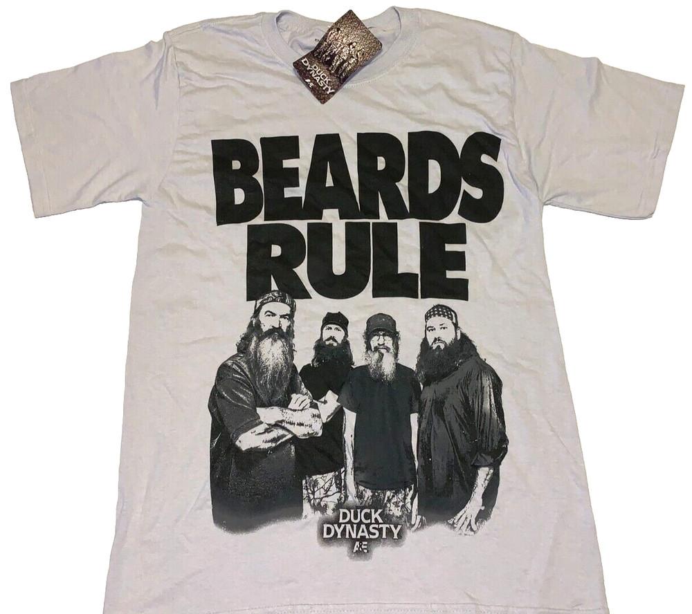 Rare! Vintage 2013 Duck Dynasty Beards Rule Phil Robertson T-Shirt New NWT SMALL Unisex T-Shirt S
