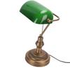Green Glass Bankers Desk Lamp Retro Antique Library Lamp with Pull Chain Switch Plug in Fixture US Plug 110V