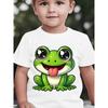 Baby Short Sleeve Spring Summer Autumn Cartoon Frog Pattern Cute Print Casual T-Shirt