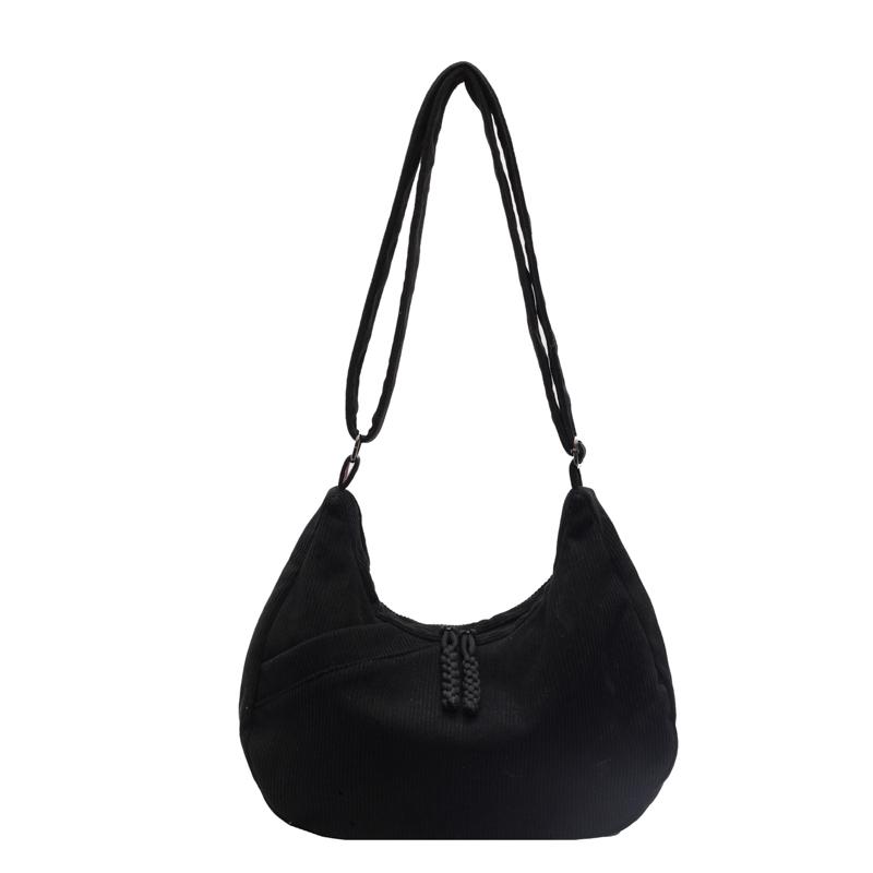 Hohe Kapazität Samt Pendeln Damen Taschen Herbst neue Mode einfarbig Schultertaschen vielseitig praktische Umhängetaschen